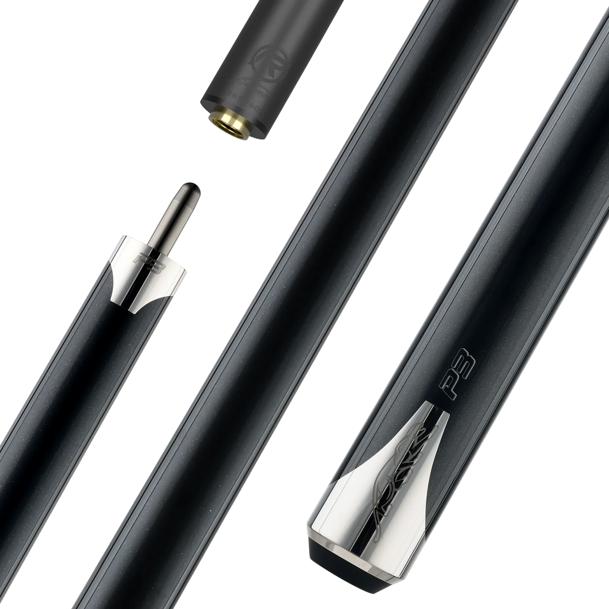 P3 black pool cue no wrap segment