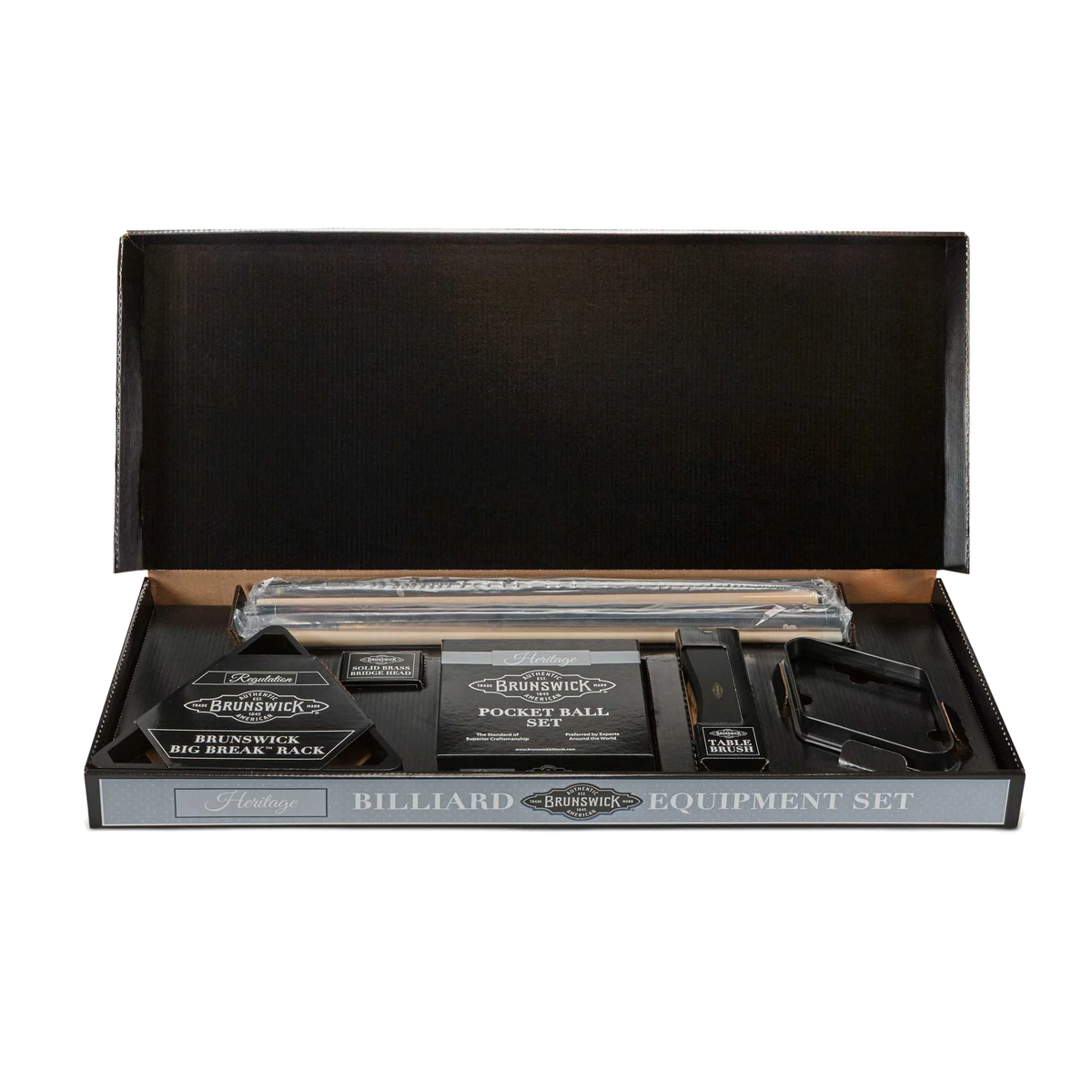 Brunswick Heritage Billiard Equipment Set Open