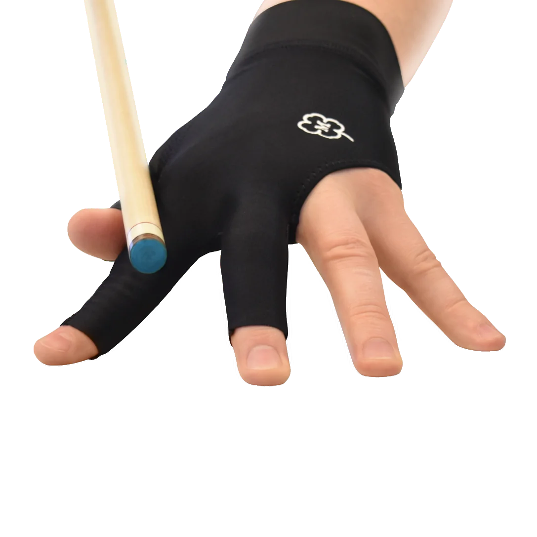 Bridge Hand Wearing A Black McDermott Billiard Glove For Right-Handed Players