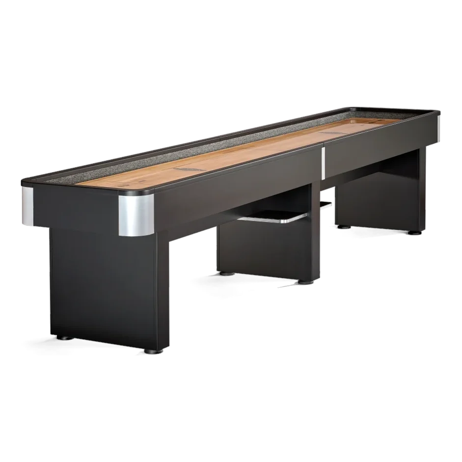 Brunswick Delray Matte Black 12ft Shuffleboard Table