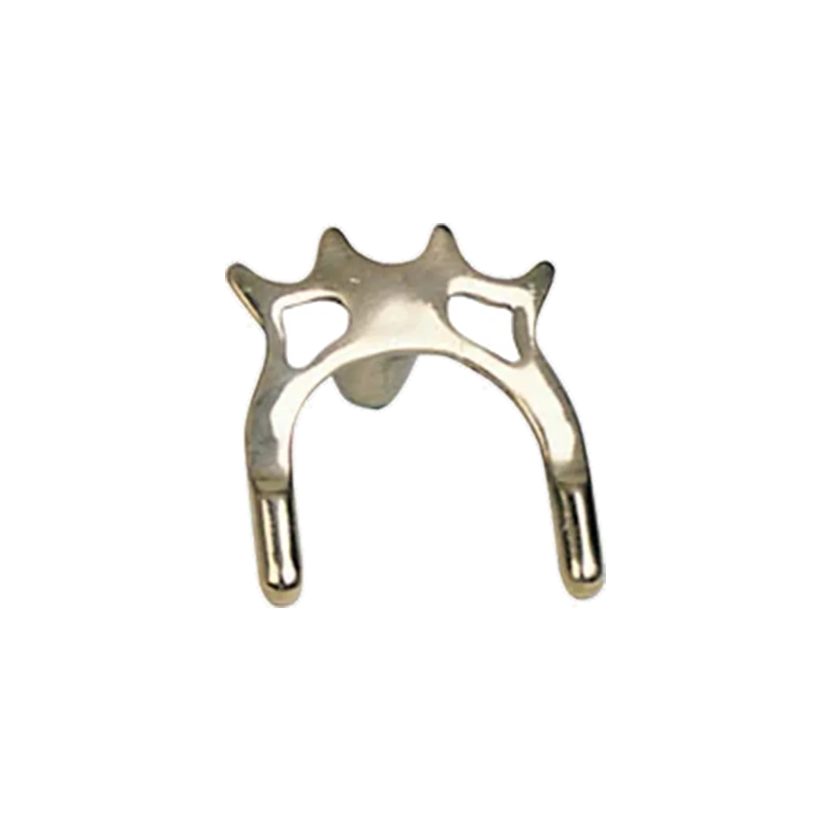 Silver-Coloured Metal Bridge Head with Notched Top and Two Legs
