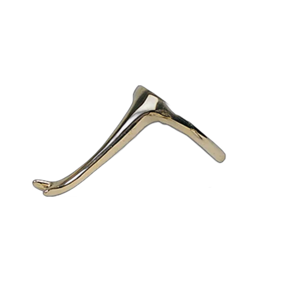 Silver-Coloured Metal Swan-Neck Bridge Head, Side View