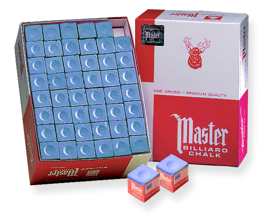 Blue Master Billiard Chalk – Box/144 - Mueller's Billiard & Dart Supplies