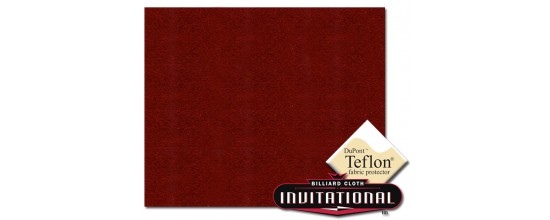 Championship Pool Felt 4066 Invitational Teflon 21oz Burgundy 62