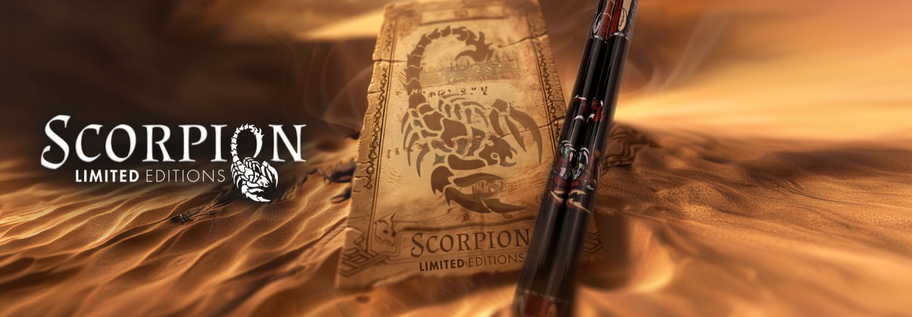 banner predator scorpion limitied edition pool cues fp