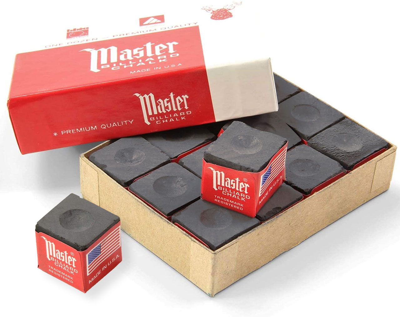 Master Chalk Black 12 pcs. for Sale at Beckmann Billiards Shop