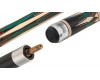 Pool Cue Predator Virtuoso Ebony/Green Pool Cue, 314-3 Shaft, Uni-Loc