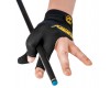 Billard Handschuh Predator Second-Skin, Schwarz/Gelb, mit geschlossenem Daumen, S - XL, linke Hand