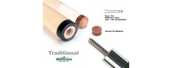 McDermott cue shaft Standard 3/8x10 joint