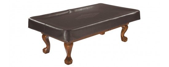 Pool Table Cover 8ft Brown Vynyl, V-Corner with Brunswick Logo