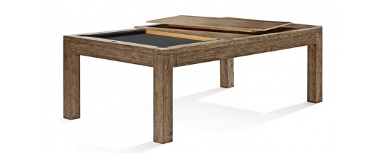 Sanibel Pool Table Dining Top Brunswick, Rustic Dark Brown