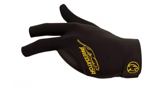 Glove Predator Second-Skin, Black/Yelow, Closed Thumb S-XL, left hand