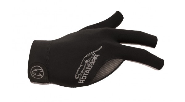 Billard Handschuh Predator Second-Skin, Schwarz/Grau, S-XL, rechte Hand