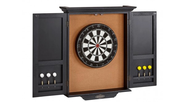 Brunswick dartboard cabinet Black Wire Brush