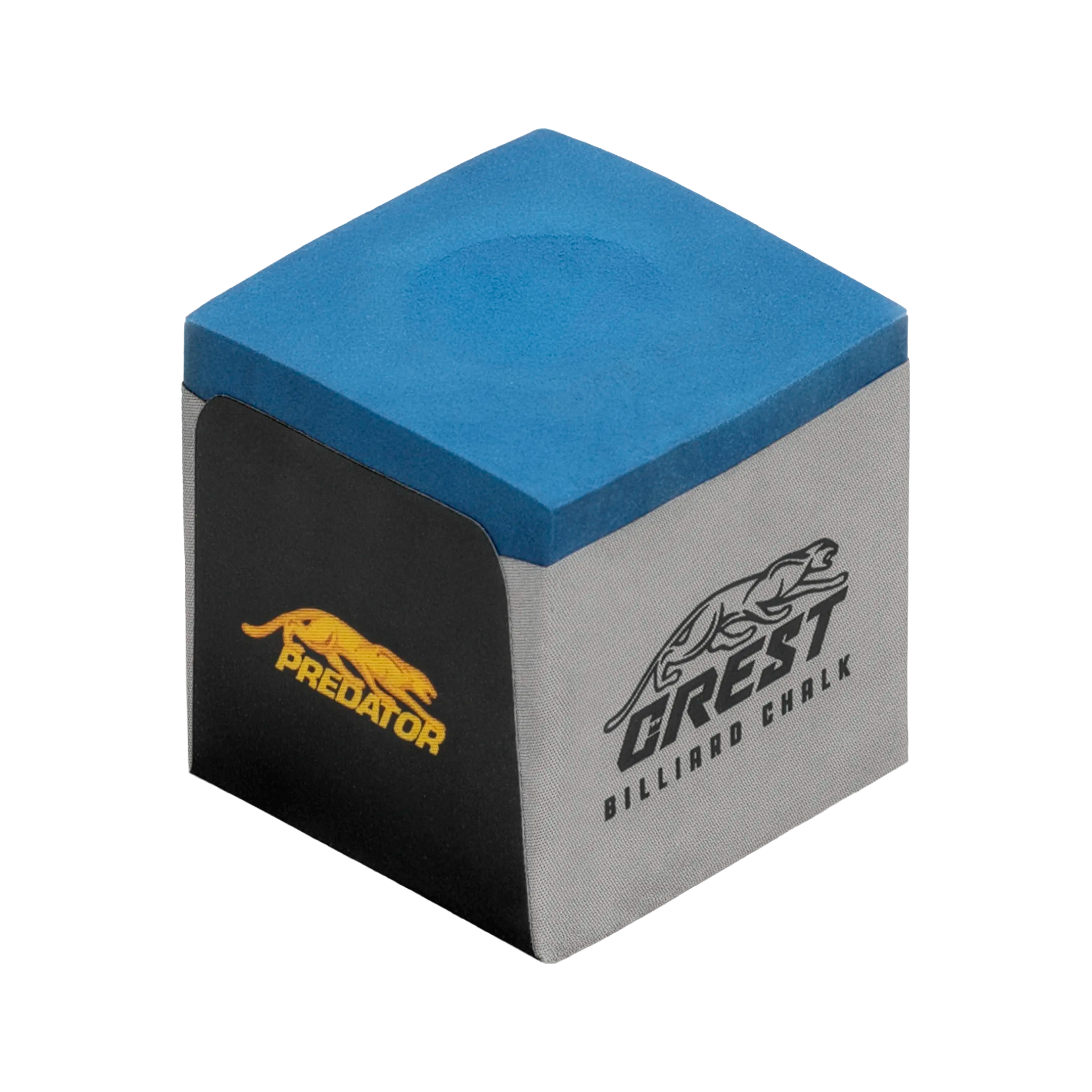 Blue, Gray, And Black Chalk Cube With 'Predator Crest'