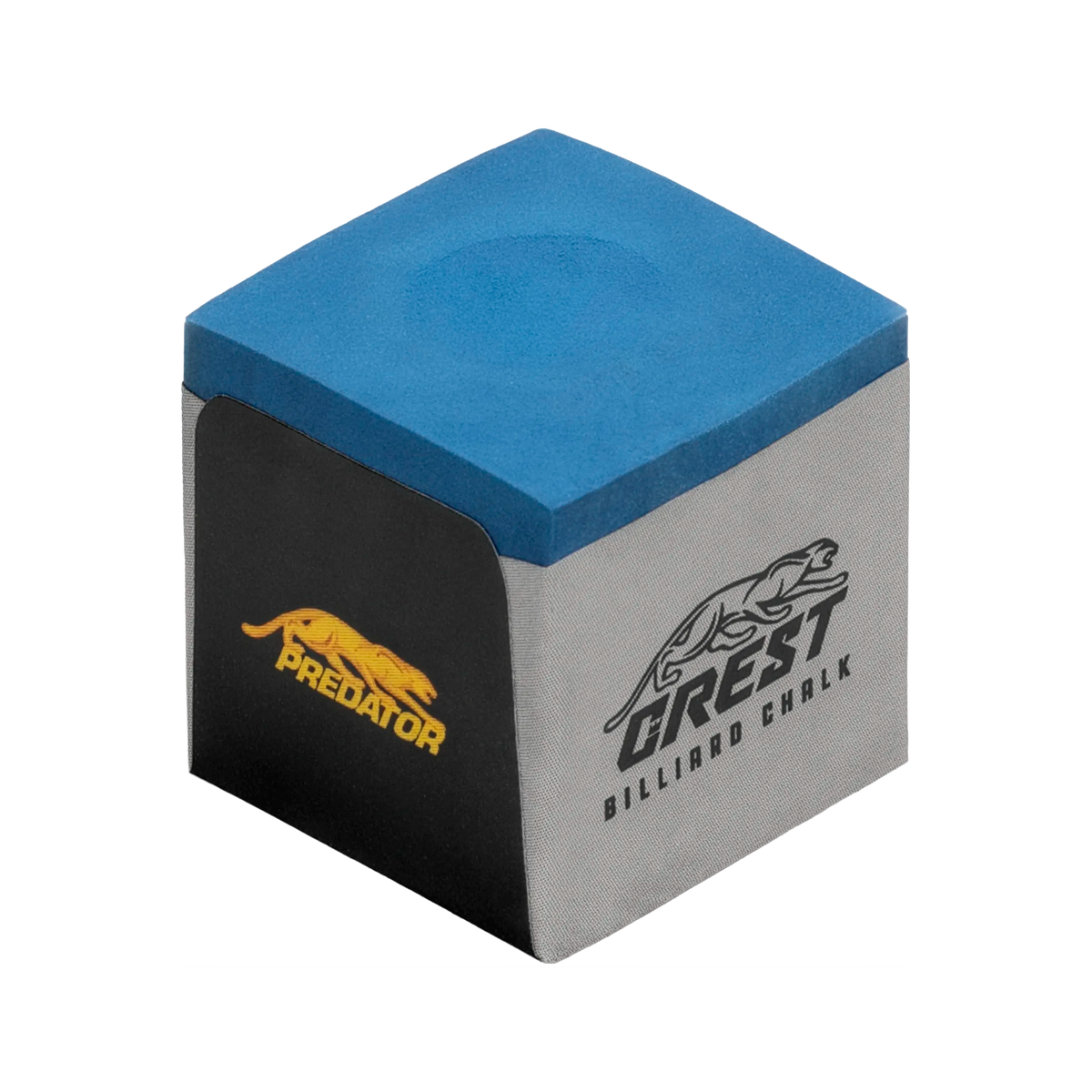 Blue, Gray, And Black Chalk Cube With 'Predator Crest'