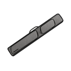 Metro Light Grey 2x4 Pool Cue Case Angled