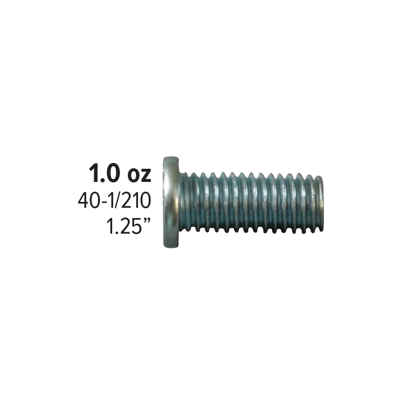 McDermott 1 oz Cue Weight Bolt, Part 40-1/210, 1.25 Inches Long