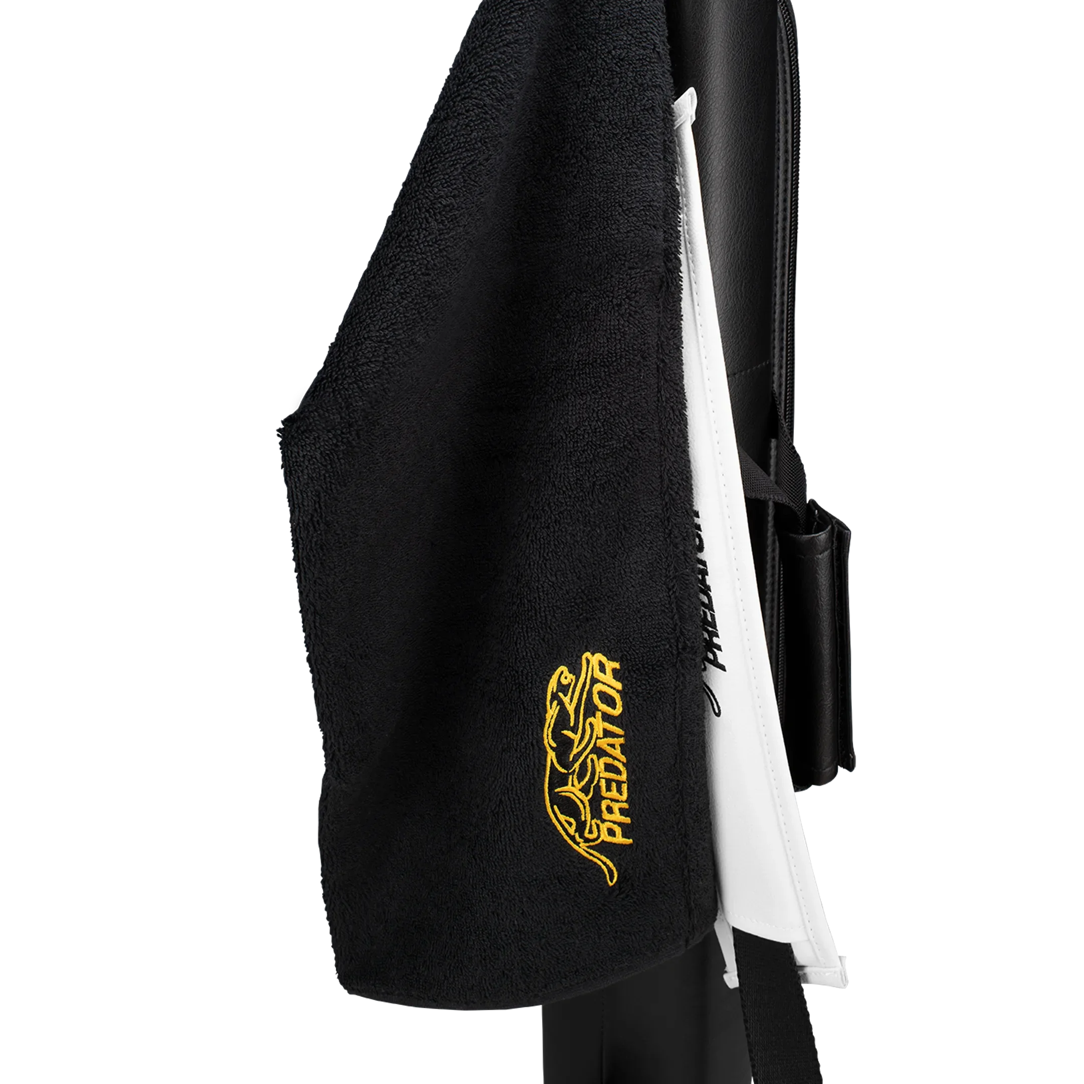 Predator Black Towel Clipped To A Case
