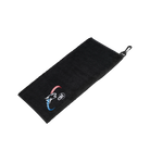 CSI black towel with red, white, and blue cat head
