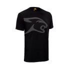 Black Tshirt with grey cat head front