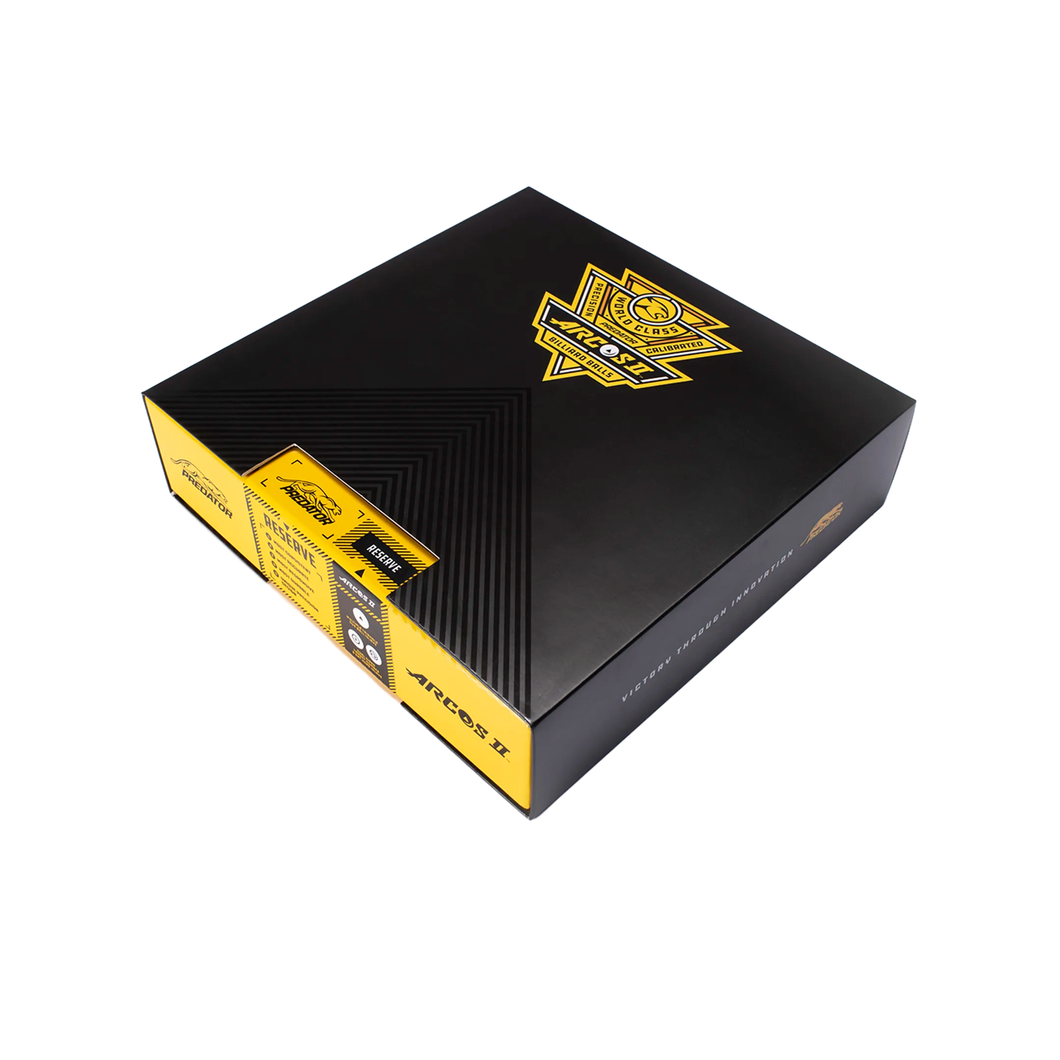 Black and yellow product box with Arcos II branding