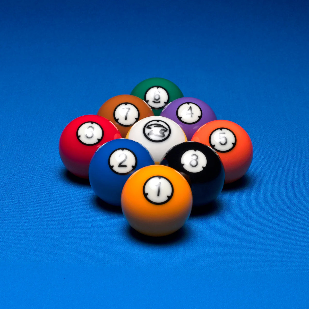 Arcos II Billiard Ball Set On A Pool Table