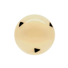 White cue ball with black triangles