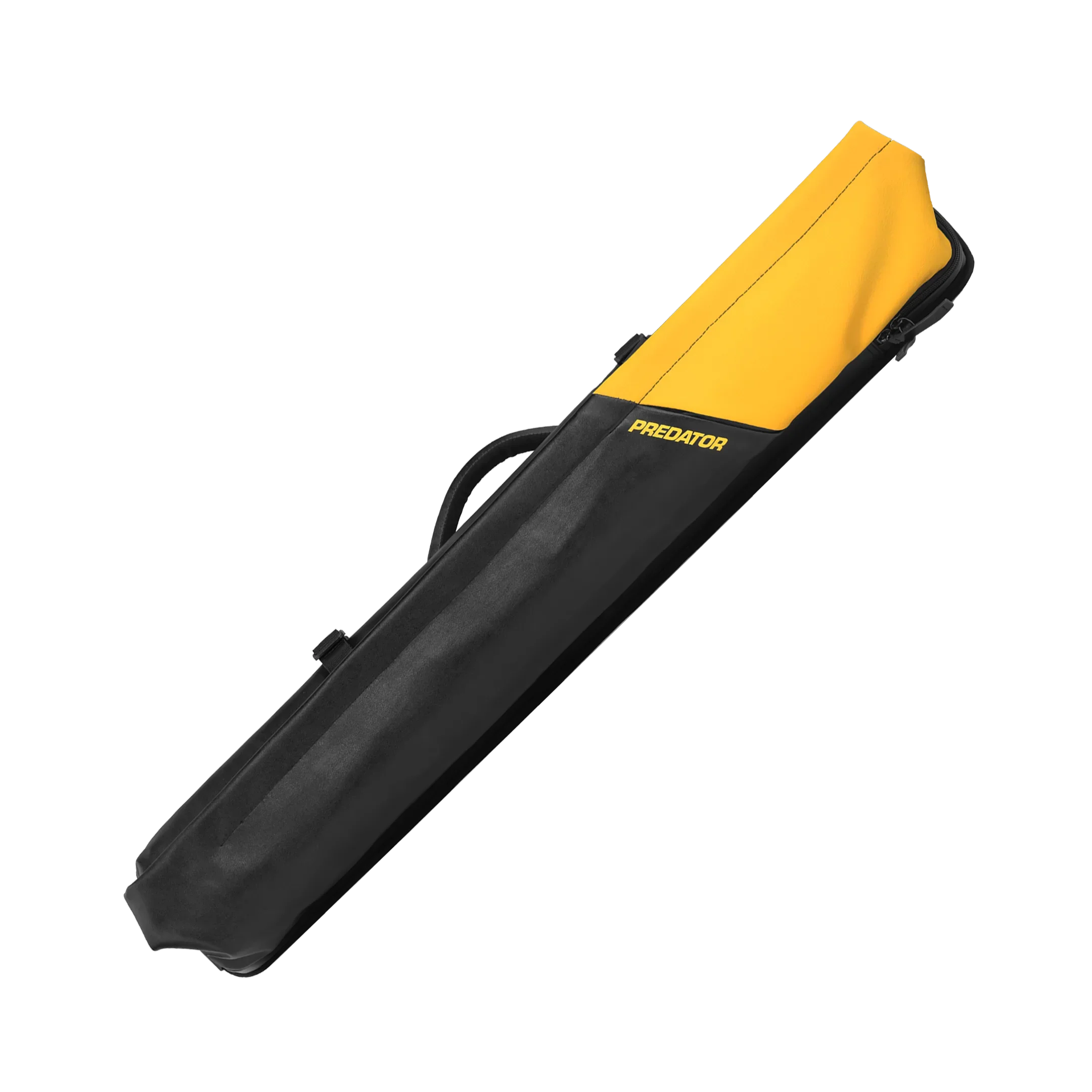 Urbain Hard 3x5 Black and Yellow pool cue case angled