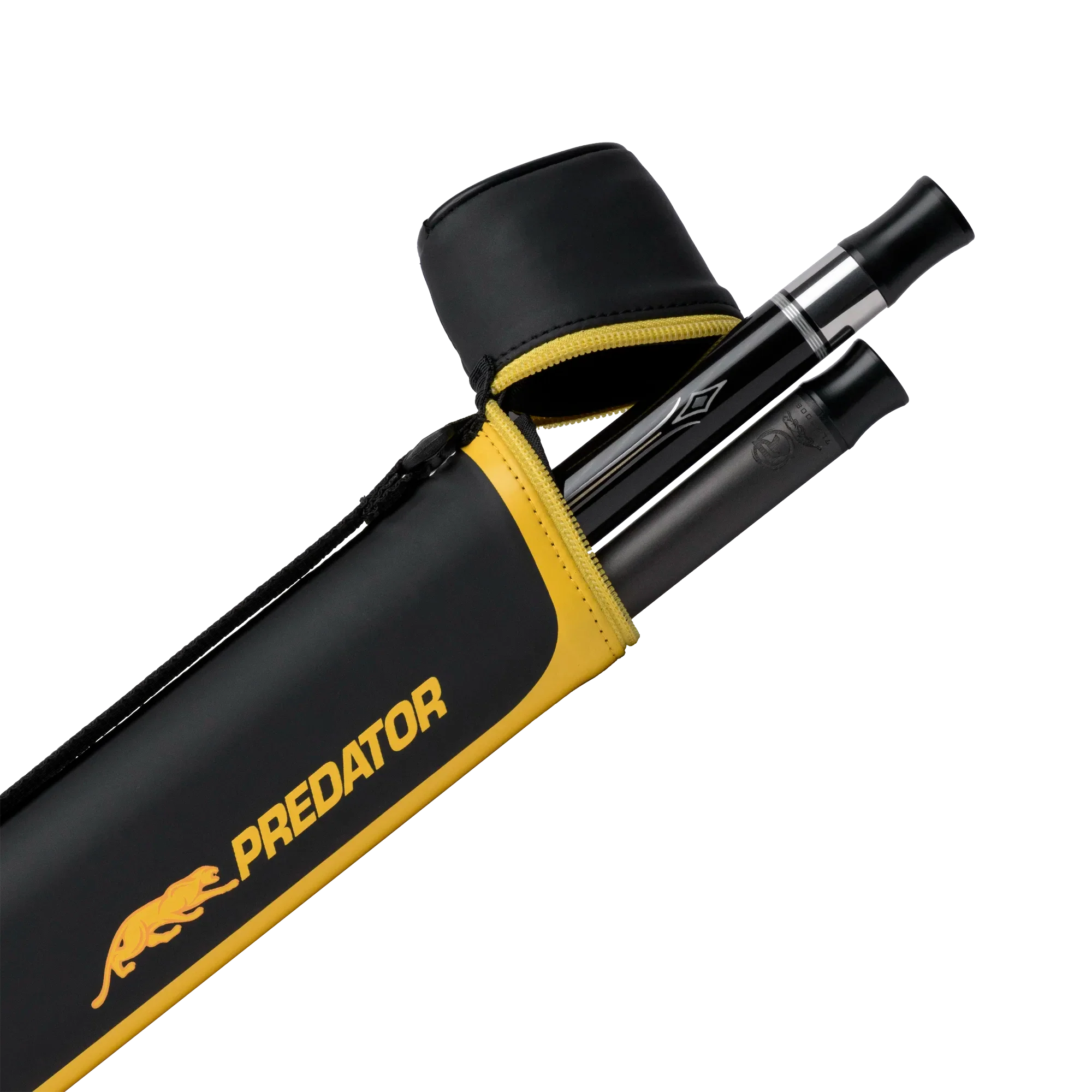 Predator 1x1 Black and Yellow Cue Case Opened