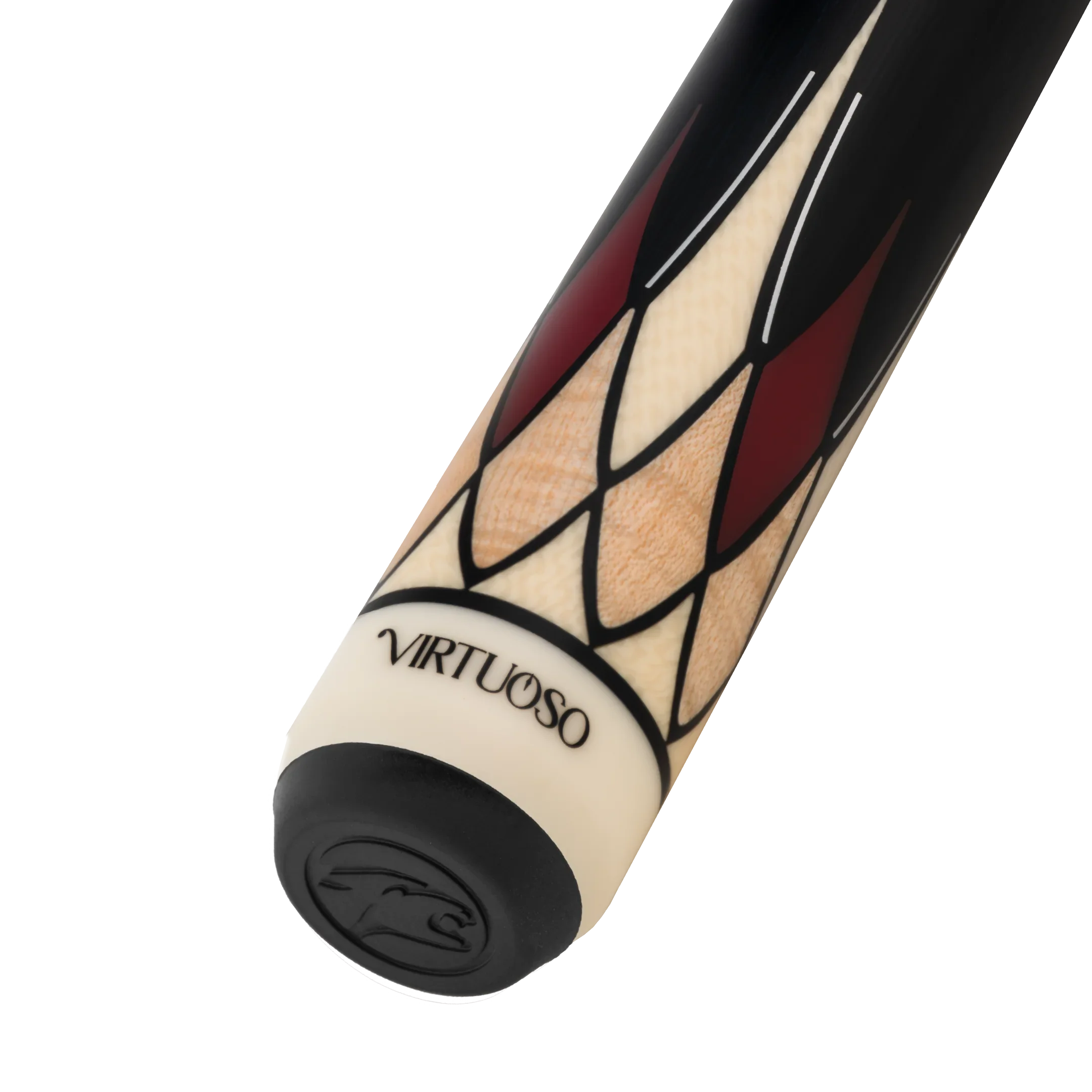 Black and Red Virtuoso Carom Cue Butt