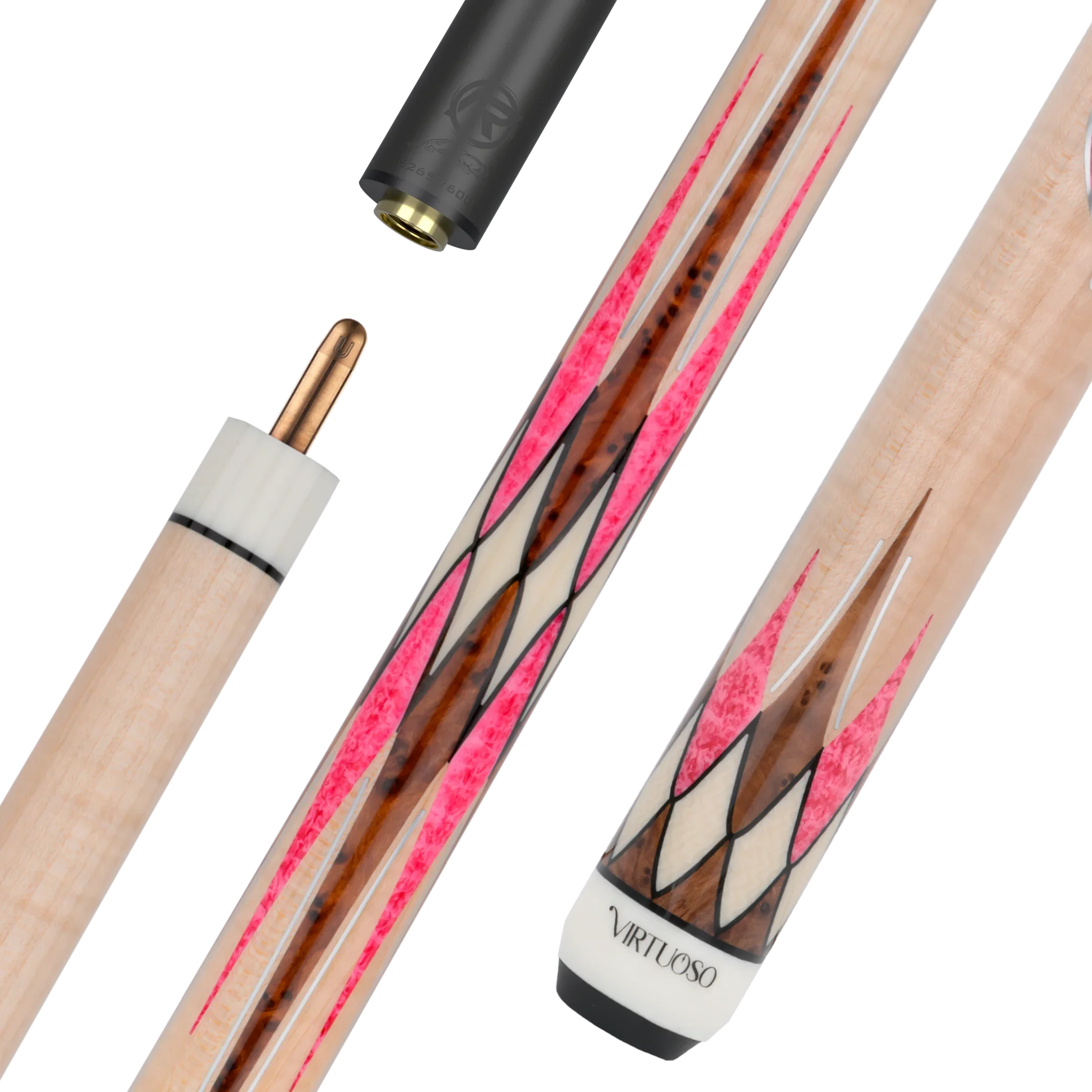 Maple and Pink Virtuoso Carom Cue