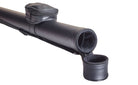 Cyber Round 1x1 Black Hard Pool Cue Case With Shoulder Strap Open