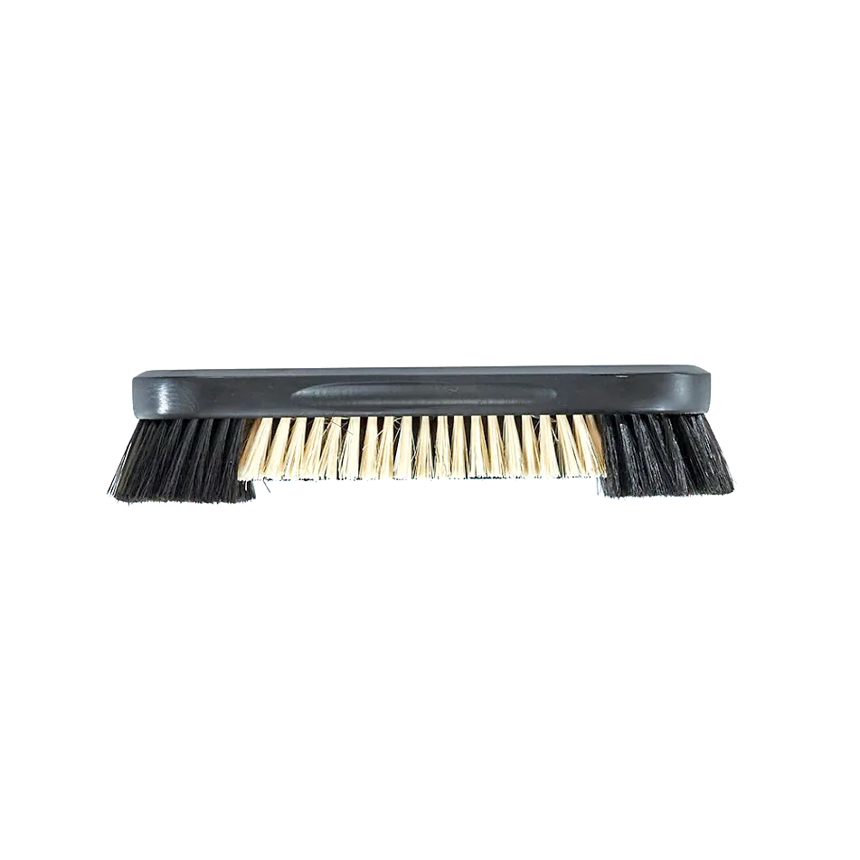 Brunswick Pool Table Brush In Black With Light Center Bristles And Dark Bristles At Each Notched End