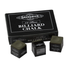 Brunswick Billiard Chalk, Olive, 12-Piece Box with Three Loose Cubes