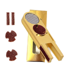 Gold Multi-Function Cue Tip Tool With Scuffer, Sanding Pads and Replacement Abrasives
