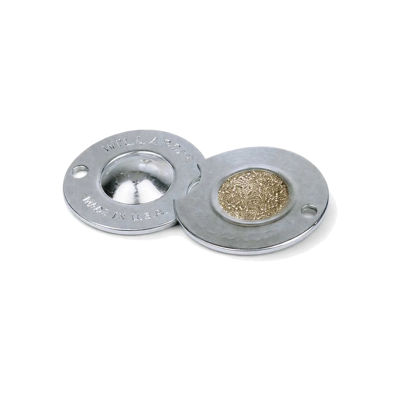 Willard's Two-Piece Cue Tip Shaper and Scuffer in Silver Metal