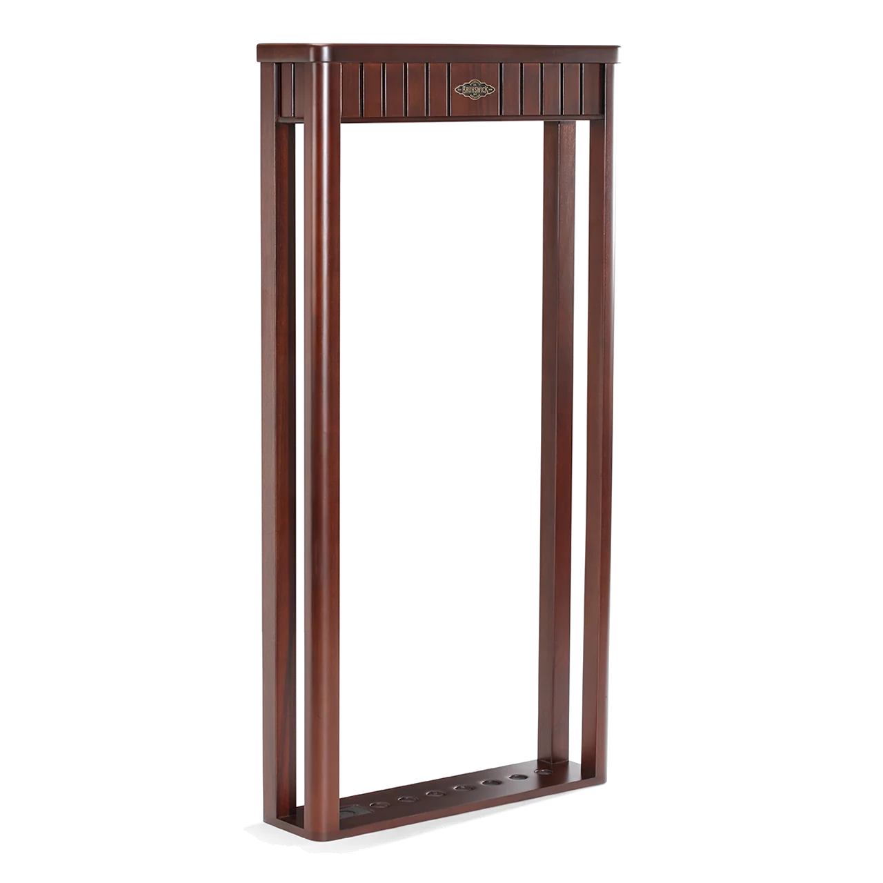 Brunswick Henderson Cue Wall Rack in Espresso, Shown Empty