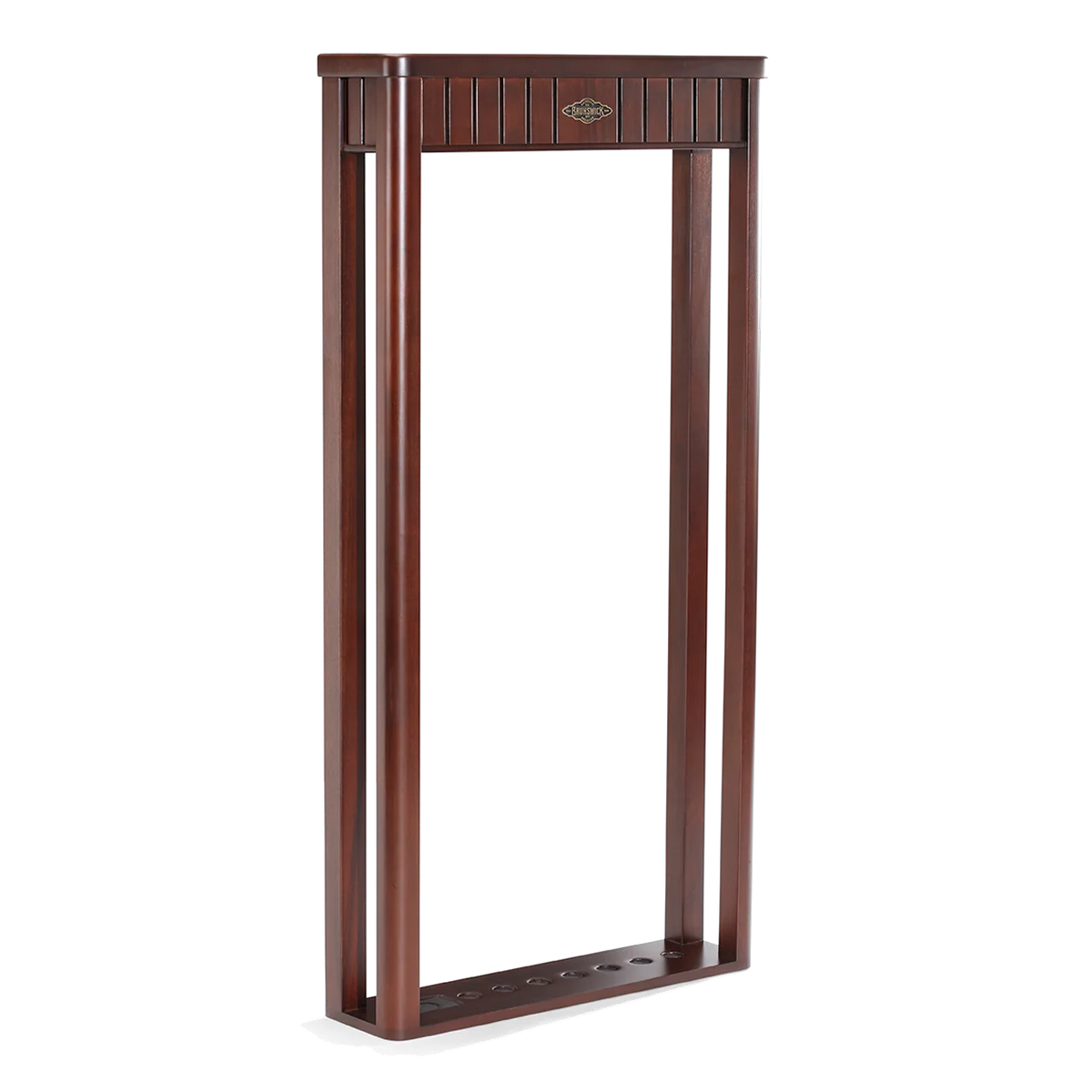 Brunswick Henderson Cue Wall Rack in Espresso, Shown Empty