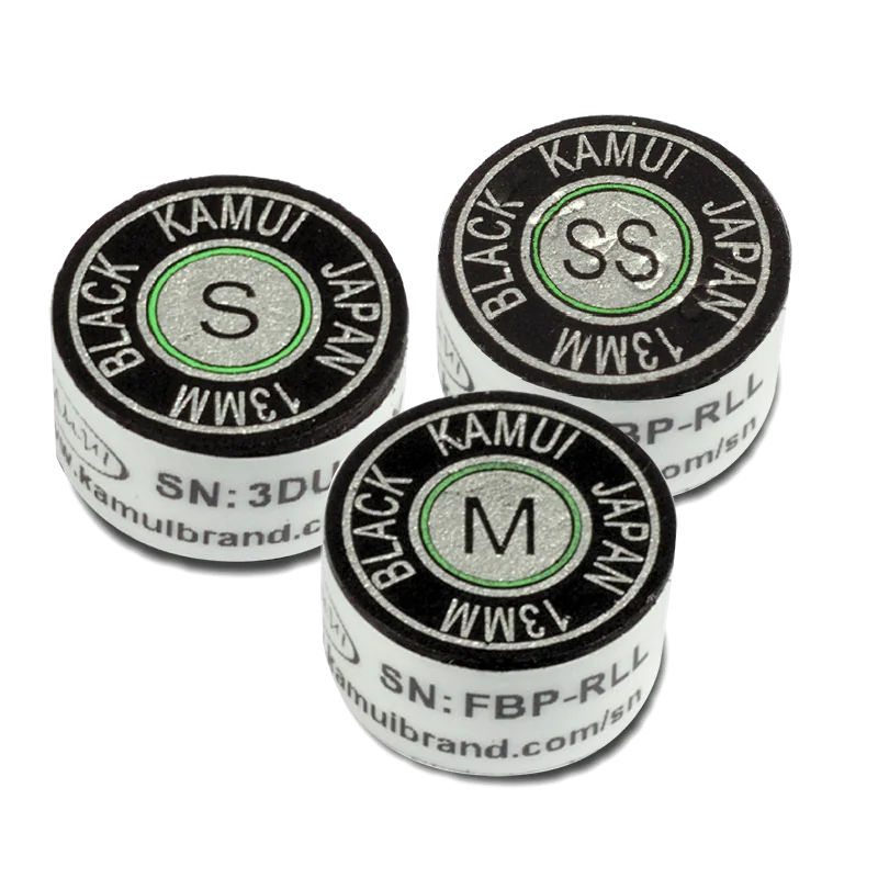 Kamui Black 13 mm Cue Tips in Soft, Super Soft and Medium