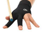 Bridge Hand Wearing A Black McDermott Billiard Glove For Right-Handed Players