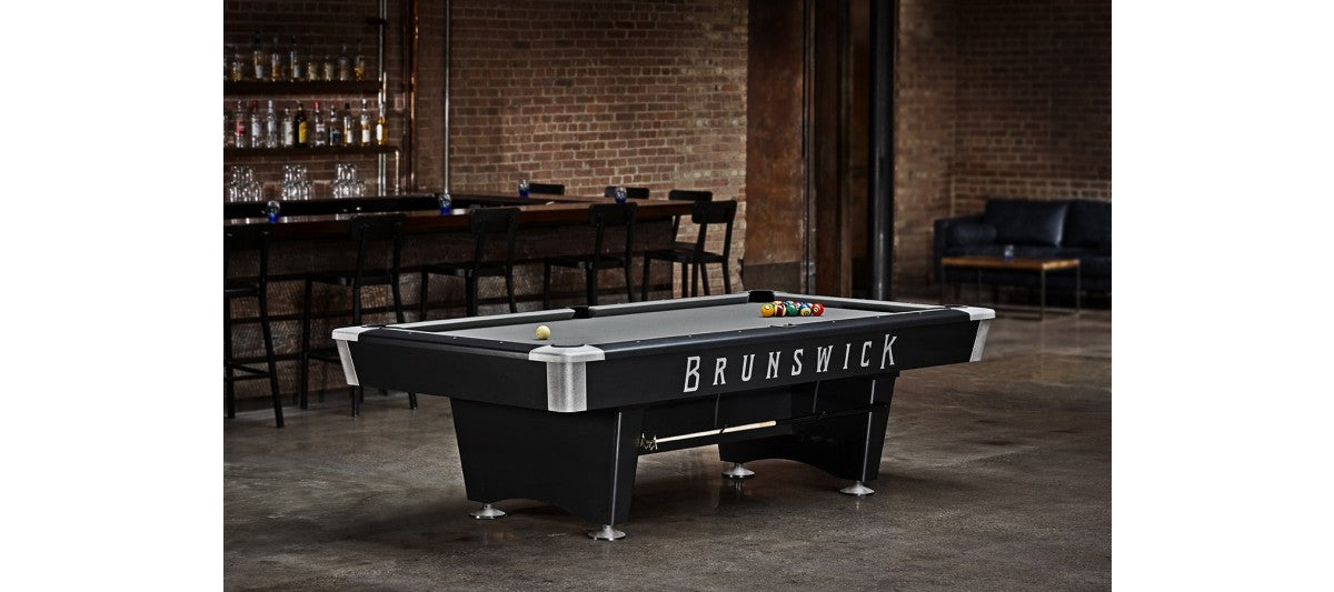 Brunswick Black Wolf 8ft Pool Table In a Room