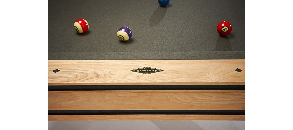 Brunswick Hickory 8ft Pool Table With Pool Balls