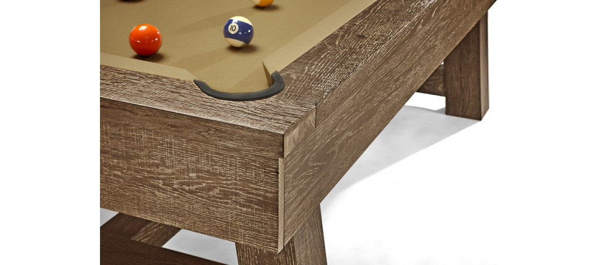 Brunswick Botanic Rustic Dark Brown 7ft Pool Table Corner Pocket