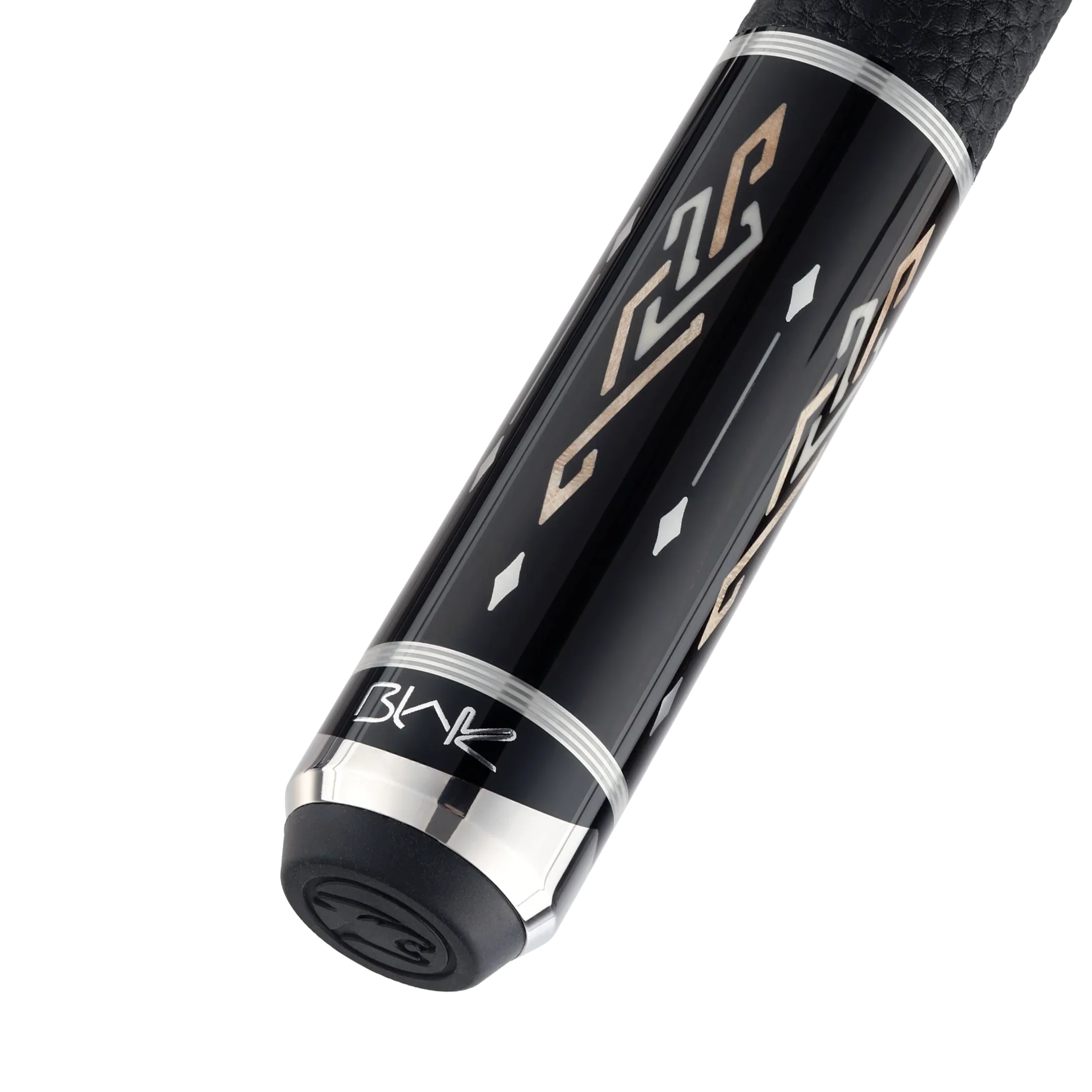 Blak5 1 Pool Cue Leather Wrap Butt Rotated