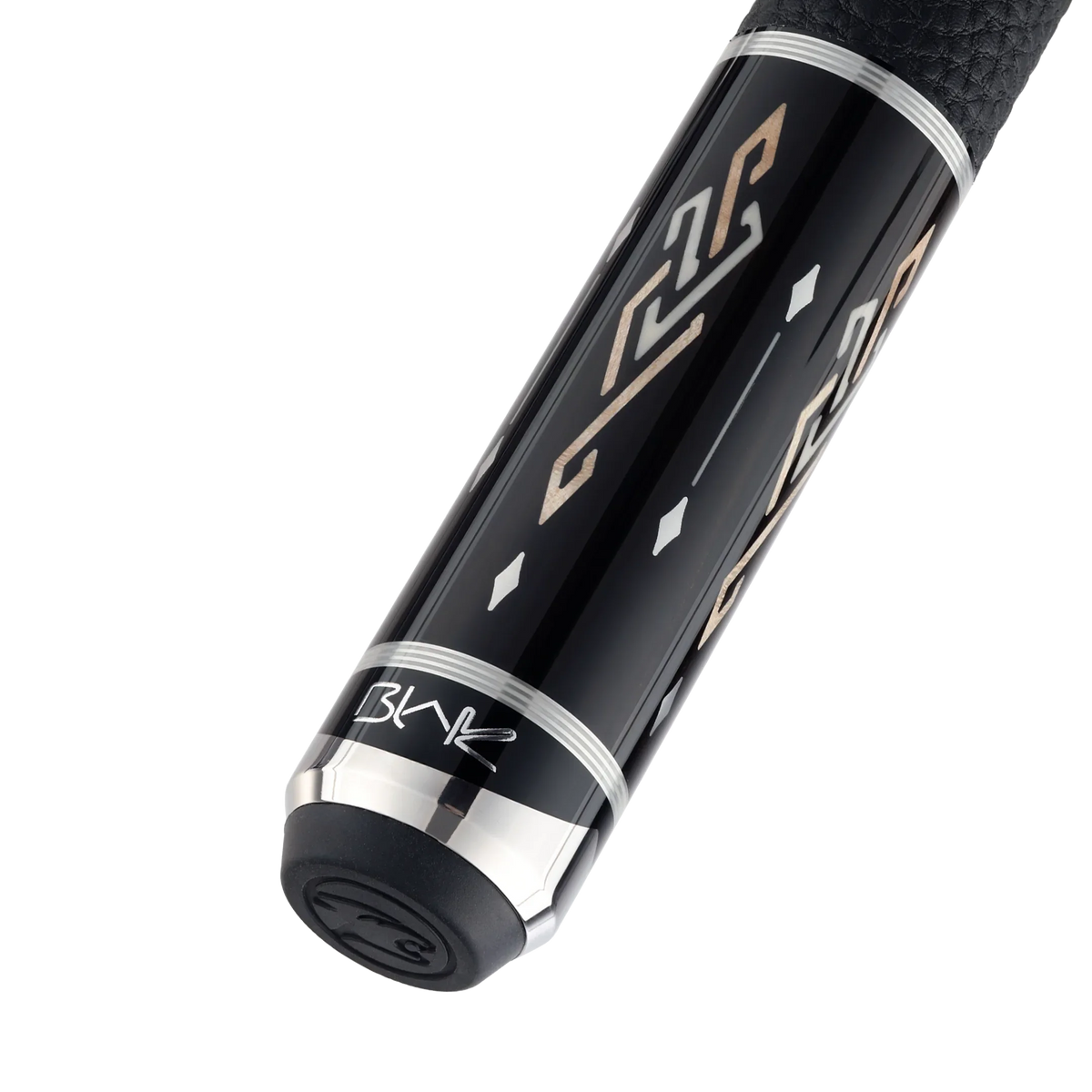 Blak5 1 Pool Cue Leather Wrap Butt Rotated