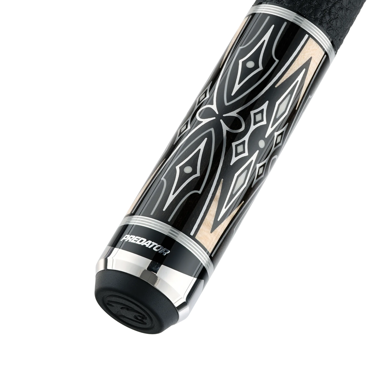 Blak5 5 Pool Cue Leather Wrap Butt With Predator Brand Mark Rotated