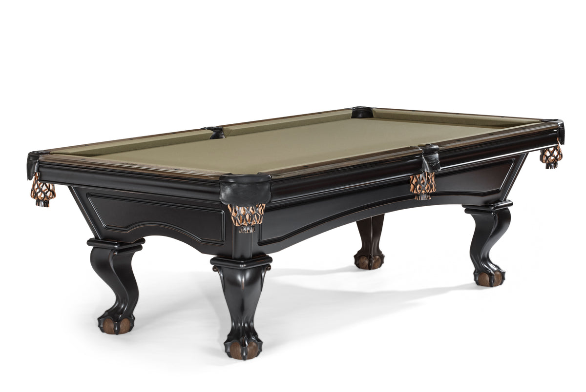 Brunswick Glenwood Matte Black With Green Pool Table