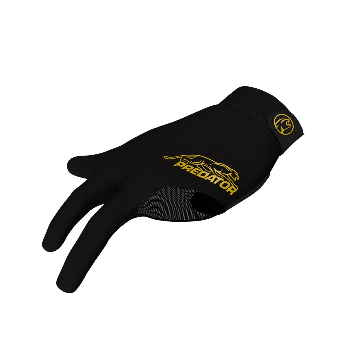 Predator Billiard Glove Black and Yellow Closed Fingers Left Hand