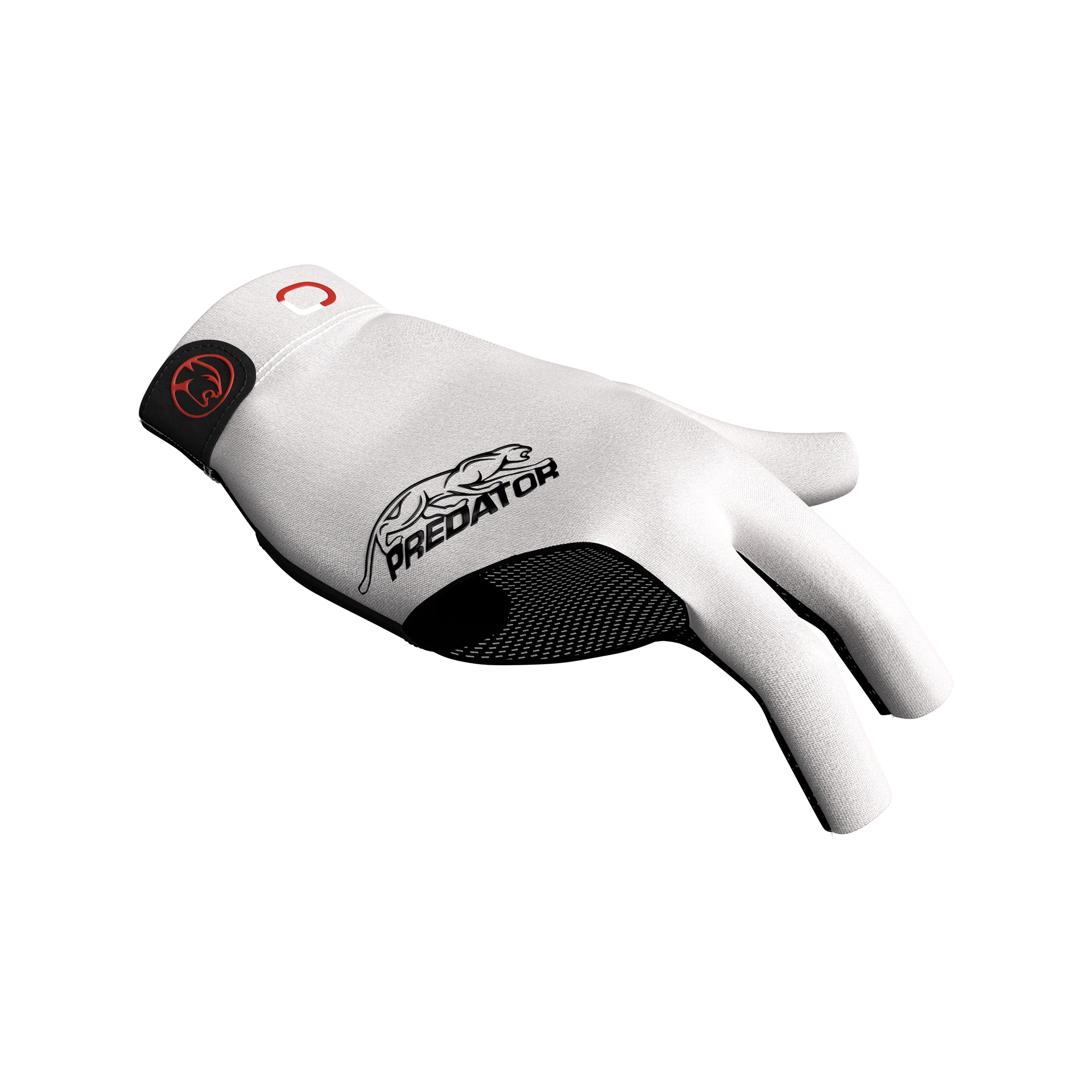 White glove with black Predator branding and red cat icon for right hand